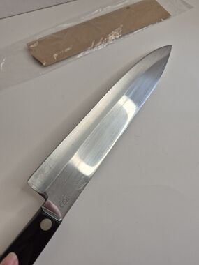 Vintage Cutco 9” Chef Knife USA Classic Black Handle Straight Edge Kitchen Knife